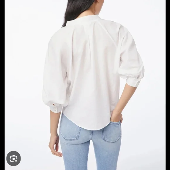 Frame Ruched Cali Popover Blouse - Picture 3 of 10